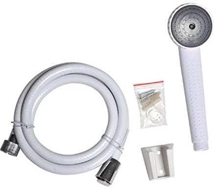 TENDANCE - Kit douchette PVC 1 Fonction Flexible 150 cm - Blanc