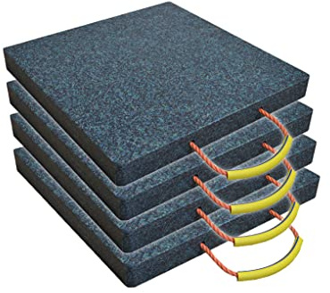 4 Stück Abstützplatten 500x500x40mm, 15t, Unterlegplatten, Kranplatten, Kranabstützplatten, LuxTek