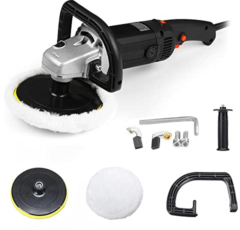 Buffer Polisher,Car Wax Buffer Machine,7inch 1400W Rotary Buffers and Polishers Kit 8 Variable Speeds Control 3000RPM for Car Polishing Buffing Waxing Sanding Sealing Glaze