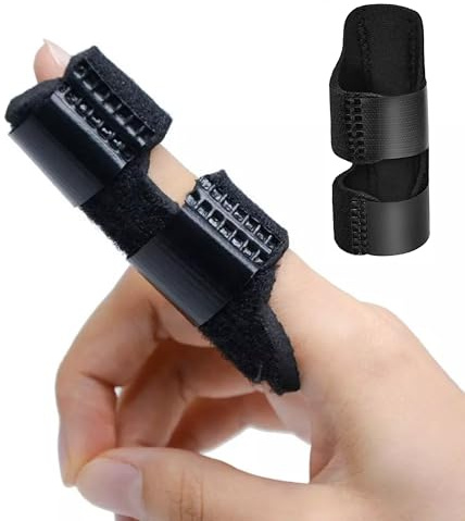 Fingerschiene Verstellbar für Schnappfinger, Tendinitis, Arthritis oder Bruch - Fingerbandage zur Ruhigstellung mit Metallschiene - Für verschiedene Finger - Zeigefinger, Mittelfinger, Ringfinger