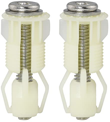 Toilet Seat Screw FMHXG 2PCS Toilet Top Cover Lid Seat Fixings WC Blind Hole Fitting White Screws, Toilet Seat Hinge Screw