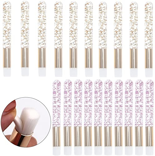 XZSomaloy 20Pcs Lash Shampoo Brush Eyelash Cleaning Nose Pore Deep Peel Off Blackhead Brush Remover Tool Extension Eyelash for Women Girls Facial