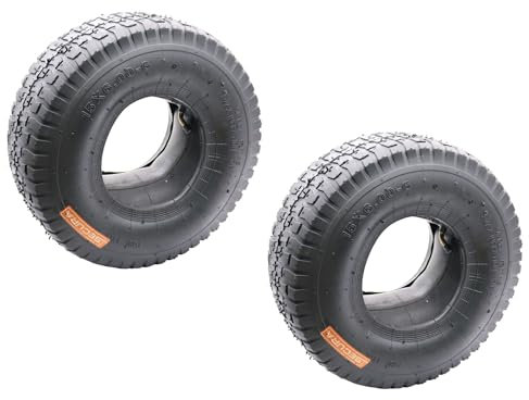 SECURA 2x pneus avec chambre à air 15x6.00-6 compatibles avec les tracteurs de pelouse autoportés