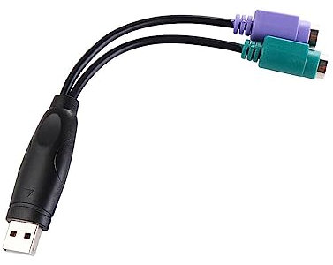Vctitil 1 cable de conversión USB a PS2 adecuado para teclado y mouse, escáner, divisor macho y hembra, cables de conversión