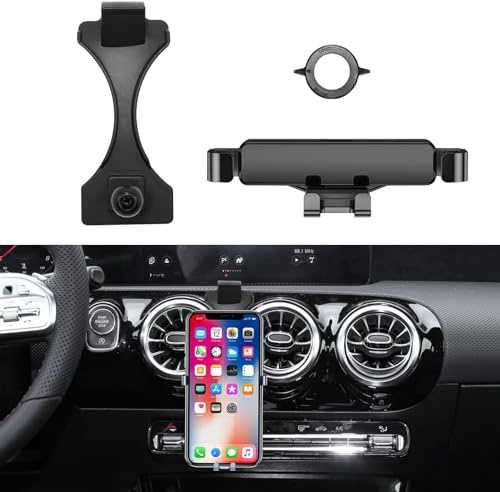 TTCR-II Base de soporte para teléfono automóvil compatible con Mercedes Benz Clase C GLC 2019-2020 Soporte para teléfono inteligente actualización accesorios para automóvil ajustable giratorio de 360°