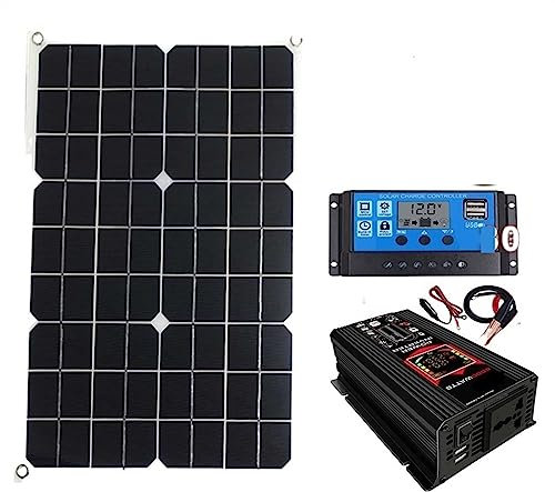 Convertidor de coche inversor de corriente Inversor de batería Solar 110-220, Panel Solar de 4000W/6000W, controlador de 18W, pantalla LED, batería de inversor Solar, placa de carga inteligente Con pa