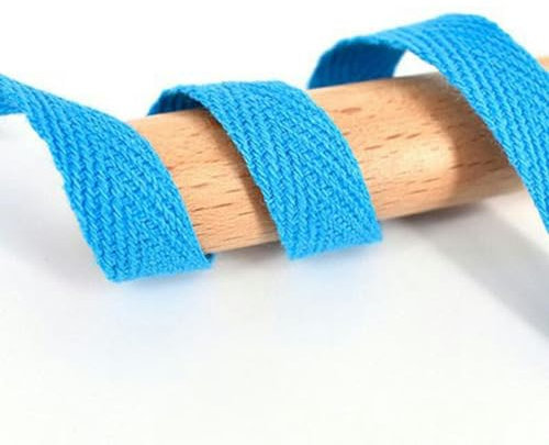 50 Yards Klebeband, Baumwollband, Gürteltasche, Etikettenband, Nähband, Schrägband, DIY-Bastelzubehör, Blau, 1 cm