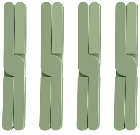 JVHLOV 4 Stücke Silikon Topfuntersetzer, für Töpfe, Topf Untersetzer Aufklappbar, rutschfeste Faltbare Silikon-Untersetzer, für Töpfe, Heiße Pfannen, Schalen (Olivengrün)
