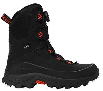 Viking Unisex Villrein High GTX Boa Walking Shoe, Svart-röd, 43 EU