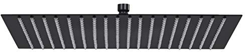 Regenbrause Edelstahl 50x50 cm Quadrat Schwarz, ZEYUAN Duschkopf, Regendusche, Regenduschkopf, Shower Head - SPU:147699