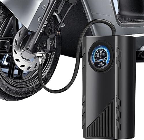 Eventerde Elektrische Luftpumpe für Reifen,Auto-Luftpumpe,Tragbare Plug-in-Luftpumpe für Autoreifen - Kompakter Reifenfüller mit Manometer, effiziente Reifenpumpe für Autos, Reifen, Bälle