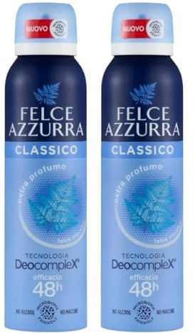 Felce Azzurra Deodorant Classic Idratalc Unisex Spray 48H 150 ml (2 Einheiten)