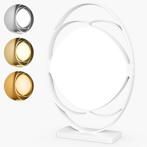 Wopigh Lampe lumière du jour, lampe de luminothérapie 10000 Lux sans UV,lumière du jour avec 3 températures de couleur,4 minuteries,5 intensités lumineuses réglables,lampe solaire fonction mémoire