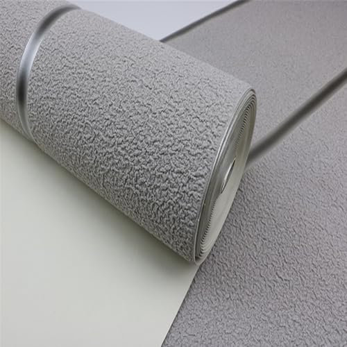 HXY Horizontal Stripes Wallpaper for Walls 3D Suede Non Woven Fabric Modern Living Room Sofa TV Background Wall Papers Home Decor,for Bedroom Art Deco Wallpaper(Grey)