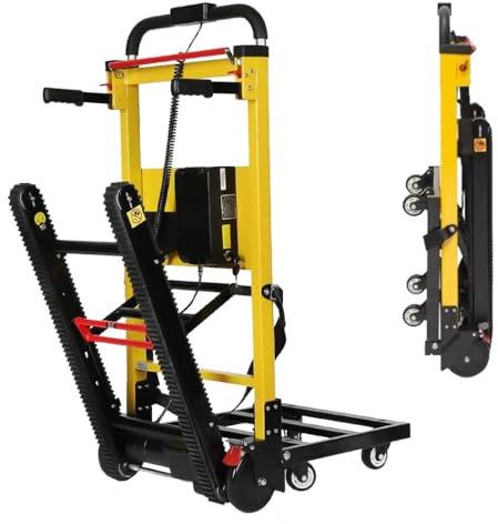 Elektrischer Raupen-Treppensteiger und Sackkarre für schwere Gegenstände - Aluminiumlegierung mit ausziehbarem Griff - Tragfähigkeit 200 Kg - Ideal zum Tragen Schwerer Lasten