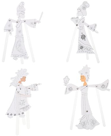 PHENOFICE 52sätze Schattenpuppen Teiliges Bastelmaterial Für Traditionelles Chinesisches Schattenspiel Für Vorschule Und Frühkindliche