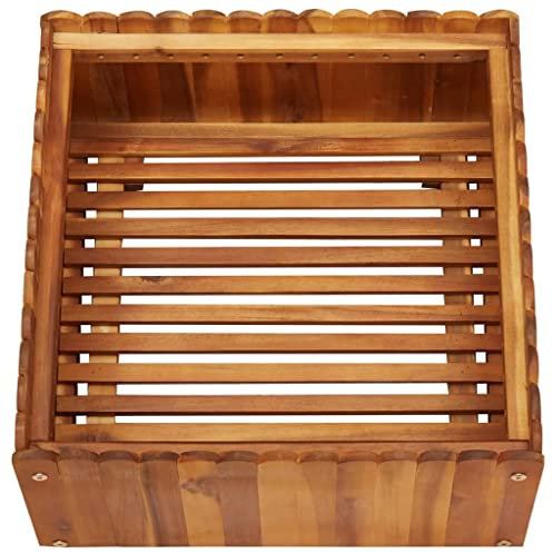 Letto Rialzato da Giardino 50x50x25 cm Legno Massello di Acacia Vaso Rialzato Da Interno Vasi Alti Da Esterno Fioriere Da Esterno Grandi Aiuola Rialzata Da Esterno per Esterno Patio Terrazza Giardino