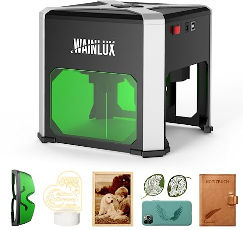 Graveur Laser WAINLUX K6 Pro - Machine à Graver 3000mW, Précision 0.05mm, Connexion BT - Mini Laser Portable Pour Bois, Vinyle, Cuir, Verre, Bricolage, Conception de Logo