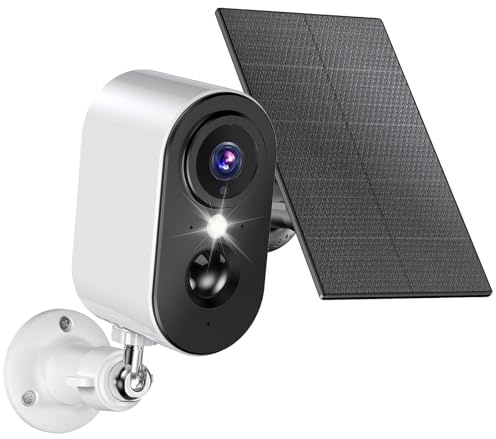 PESAIR 2K Überwachungskamera Aussen Akku/Solar - Kamera Überwachung Aussen WLAN mit Farbige Nachtsicht, Kabellose Überwachungskamera außen/innen, PIR-Bewegungserkennung-h