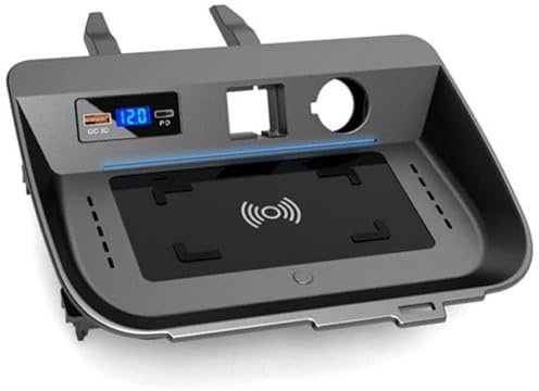 MEXWLOP 15W Fast Wireless Car Charger Mount Car QI Wireless Charger Panel Phone Charging Pad, for Toyota, for RAV4,/RAV-4 RHD 2019-2020 QC3.0 Charging Port Apply to All Qi Phones Car Wireless Charger