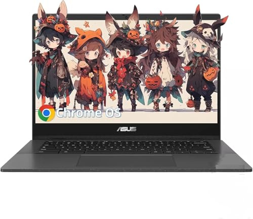 ASUS Ordinateur portable Chromebook de 14 po – Écran LED FHD de 14 po, processeur MediaTek Kompanio 520 8 cœurs, 4 Go de RAM, 64 Go eMMC, WiFi 6, Chrome OS, autonomie de la batterie 15 heures, poids