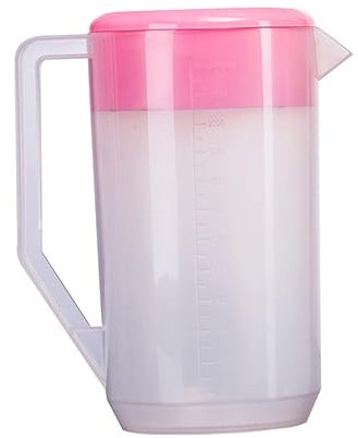 LIFKOME botella de agua fría con hielo jarra de agua infundida jarra de bebida lanzadores cerveza de cerveza de con escala tetera medidora rosa Reutilizable