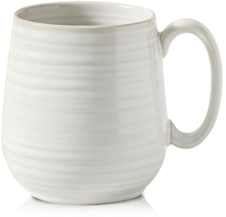 Hasense Large Coffee Mug,20 oz Ceramic Tea Cup for Office and Home, Big Coffee Mug with Handle for Latte Coffee Tea Soup, Dishwasher and Microwave Safe, 1 PCS (Clay-Infused White)