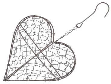 GLEAVI Heart Shaped Wire Wreath Hanging Planter Wall Mounted Basket for Home Decoration Stylish Planter Holder for Garden and Indoor Use and Chic Design