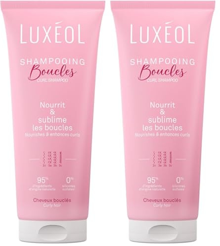 Luxéol - Shampoing Cheveux Bouclés - Nourrit, Hydrate & Sublime Les Boucles - Effet Anti-Frisottis - Parfum Gourmand - Méthode Curly Hair - Sans Silicones, Sans Sulfates* - Fabriqué en France - 200 ml