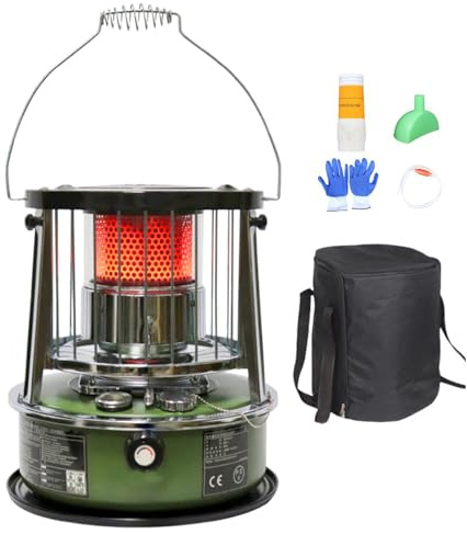 Chauffage au Kérosène Intérieur | Équipement de Chauffage Non Électrique | Radiateur De Camping À Hauteur Réglable | Pour Espace Pièce Salle De Bain Magasin Camping Garage Extérieur Patio Intérieur