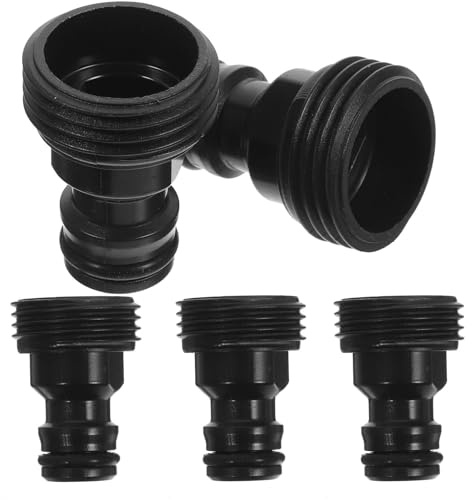 BIUDECO 5pcs Quick Connect Washer Hose Fittings for Washing Machine Water Inlet Plastic Faucet to Hose Coupler Compression-resistant Adapter for Dishwasher and Household Appliances