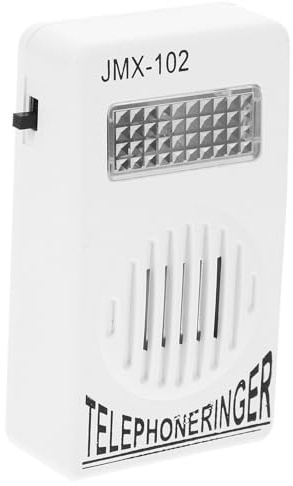 Amplificador de Timbre Volumen Ajustable, para Teléfono Fijo | Dispositivo Blanco de PP sin Baterías, Adecuado para Personas Mayores Problemas Auditivos