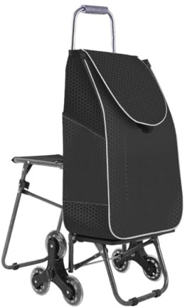 Carrello Saliscale Carrello Pieghevole a 3 Ruote Impermeabile Portatile