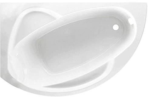 Vasca Bagno Angolare Angolo Asimmetrica Curva Novellini Vogue Standard da incasso (SENZA TELAIO) Installazione Sinistra 150x85 H55 cm 140 Litri Guscio Tradizionale Acrilico Colore Bianco Lucido
