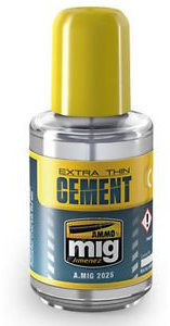AMMO MIG-2025 Extra Thin Cement Polyester Plastic Glue, Multi-Colour