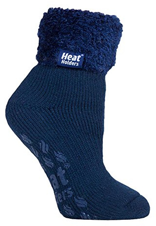 HEAT HOLDERS - Lounge Thermal Non Slip Bed Socks With Grip for Women (HHL09, 5-8 US)