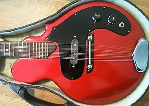 Classic Rouge Flamme 8-string Mandoline électrique/pour mandoline + Coque. Rare Configuration