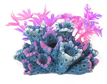 Rosewood Blue Ribbon 911771 Fantasy-Riff mit Pflanzen Als Aquarium und Aquaristik-Ornament