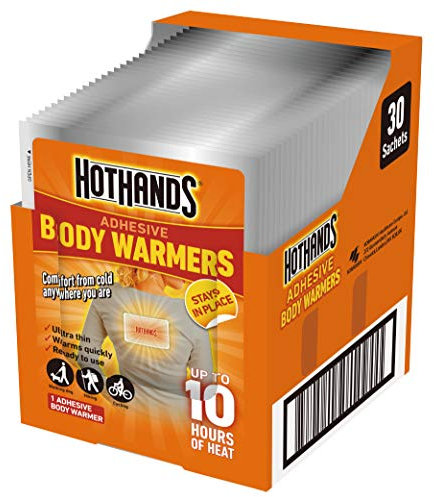 HotHands Adhesive Body Warmers - 30 packs - Air activated - Ready to use, Orange