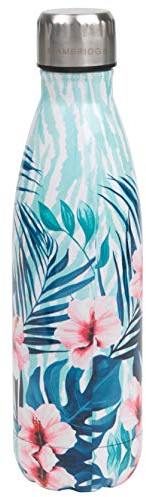 Cambridge CM07014 Tropical Hibiscus 500ml Bouteille Isotherme - Bouteilles d'eau en Acier Inoxydable, Maintien Chaud de 6hrs ou Froid Jusqu’à 24hrs, Gourde Réutilisable sans BPA, Pour Sport, Voyage