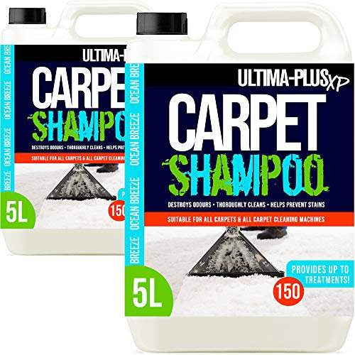 Ultima-Plus XP Carpet Cleaning Shampoo - High Concentrate Cleaning Solution for all Carpets - Perfect for Pet Owners (Ocean Breeze Fragrance, 10 Litres)