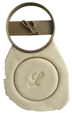 3DKOUPE - Emporte-pièce rond - Personnalisable avec lettre monogramme - Couleur au choix - Conçu et fabriqué en France