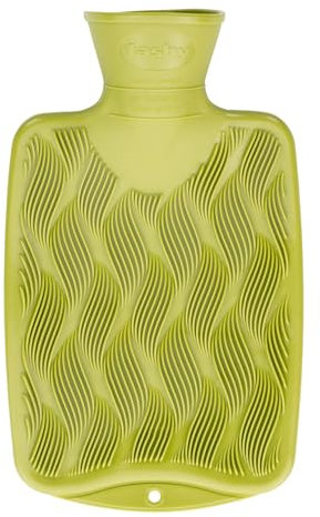 Fashy kleine Wärmflasche mit 3D Oberfläche, 0,8 L, 6404, Grün