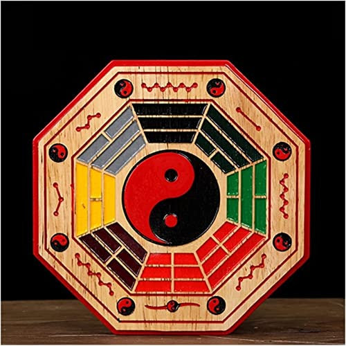 Spiegel for Wall Decor,Bagua Mirror,Traditional Chinese Feng Shui Mirror,Taoist Buddism,Traditional Exorcism Amulet Magic Mirror Protection Lucky Craft Art Taoism Decoration Convex (Size : 14cm)
