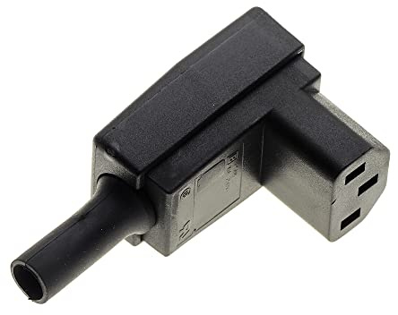 Connettore IEC Ricablabile C13, Angolo di Discesa 10A - Connettori IEC320-C13 a 3 Terminali Femmina Connettore Adattatore di Alimentazione Pin in Linea Presa a Spina