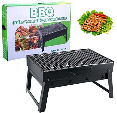 DULKET BBQ Grill Portable Charcoal Grill Barbeque Grill Outdoor Cooking Camping Picnic Grill Suitable