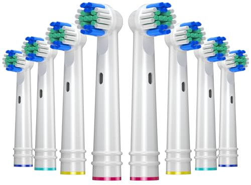 REDTRON Toothbrush Heads for Oral B Electric Toothbrushes, Replacement Brush Head for Oral B(8 Pack), EB17-P Precision Clean Brush Heads Fit for pro 1000/3000/5000, Vitality Smart Genius Series