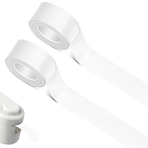 2 Rollen Thermo-Etikettenband L1/Q1/M1, 16 mm x 4 m Kompatibel Etikettenband, Selbstklebende Etikettenband Personalisiert für Ettikettendrucker