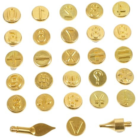 STOBOK Brandmalerei-brennspitzen Set Zahlenbrennspitzen Für Diy-prägearbeiten Metallbrennspitze Für Holzbearbeitung Löten Heimwerken Basteln Filigrane Werkzeuge Zum Personalisieren Von Ob
