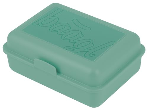 Baagl Boîte à déjeuner enfant pour l'école - Lunchbox pour fille, garçon, maternelle - Boîte à casse-croûte, boîte à goûter, boîte à pain, boîte à collation (Vert)